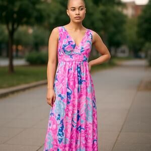 Lilly Pulitzer Size Medium Sloane Playa Hermosa Maxi Sleeveless Dress